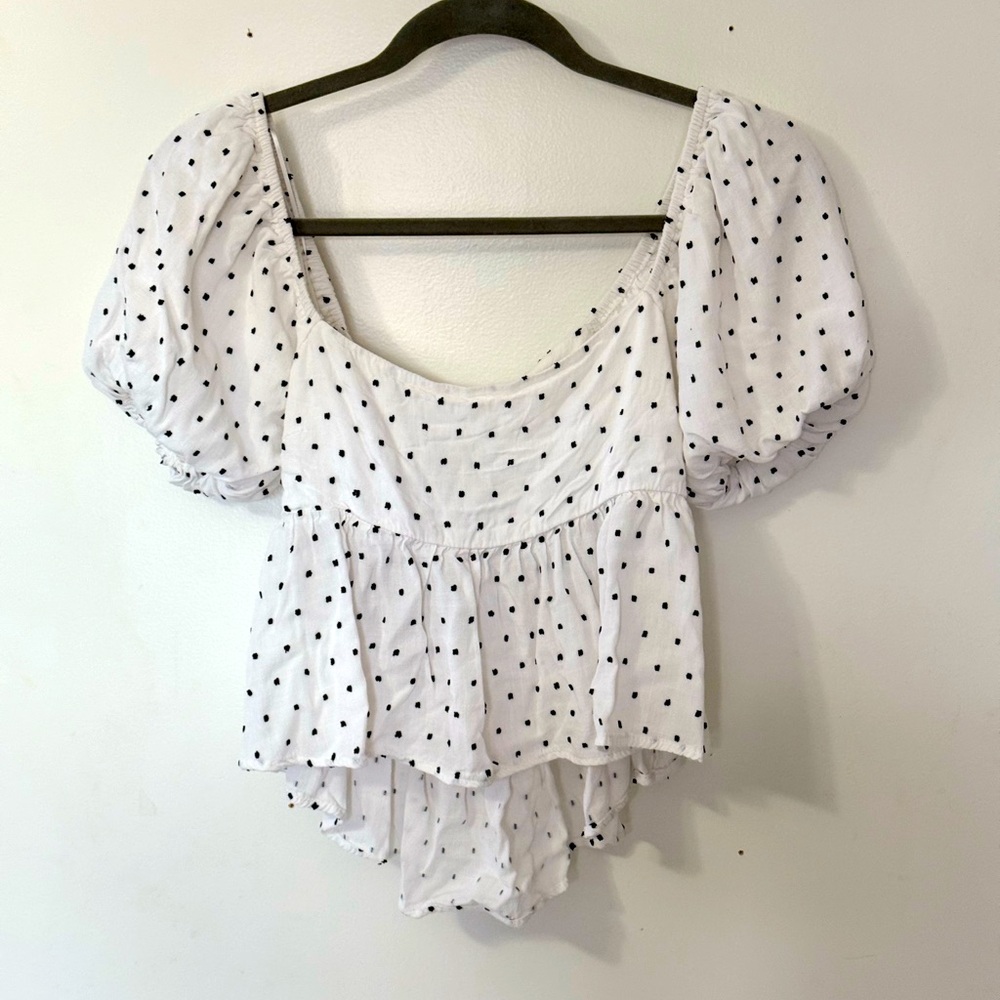 the most adorable cropped shirt that ties in the back!!